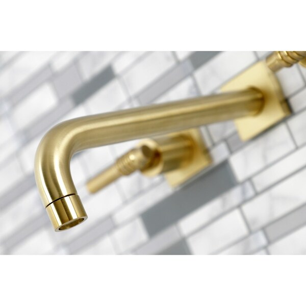 KS6027ML Wall Mount Tub Faucet, Brushed Brass